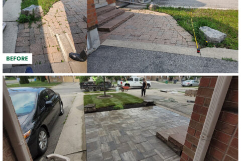 Interlocking and Sodding Services Before/After